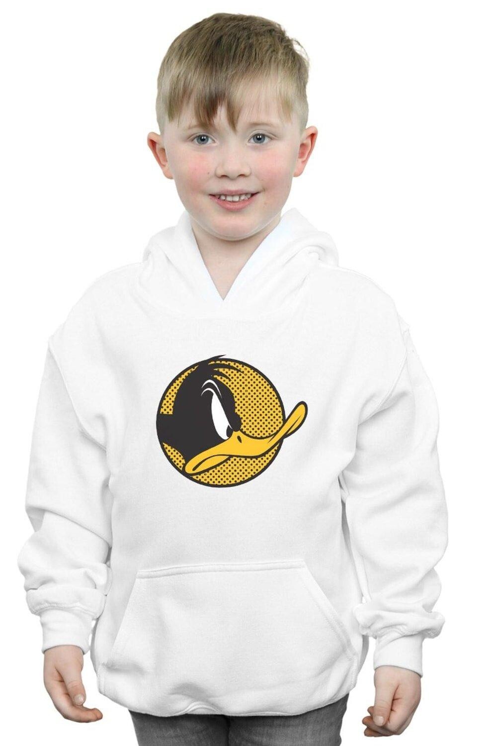 

Толстовка с точечным профилем Daffy Duck Looney Tunes, белый