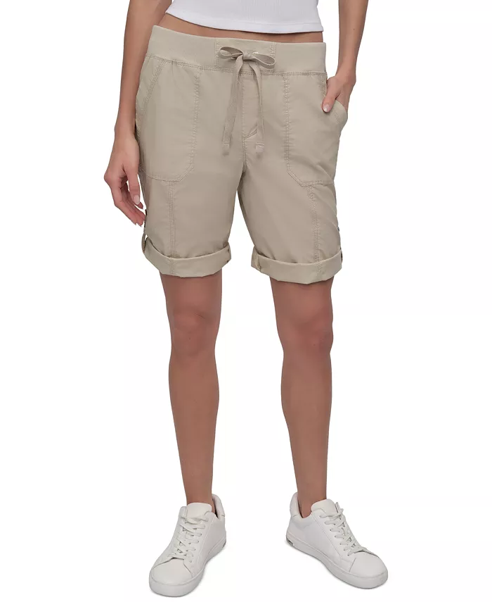 

Женские шорты с присборенной талией Convertible Shorts DKNY, серый