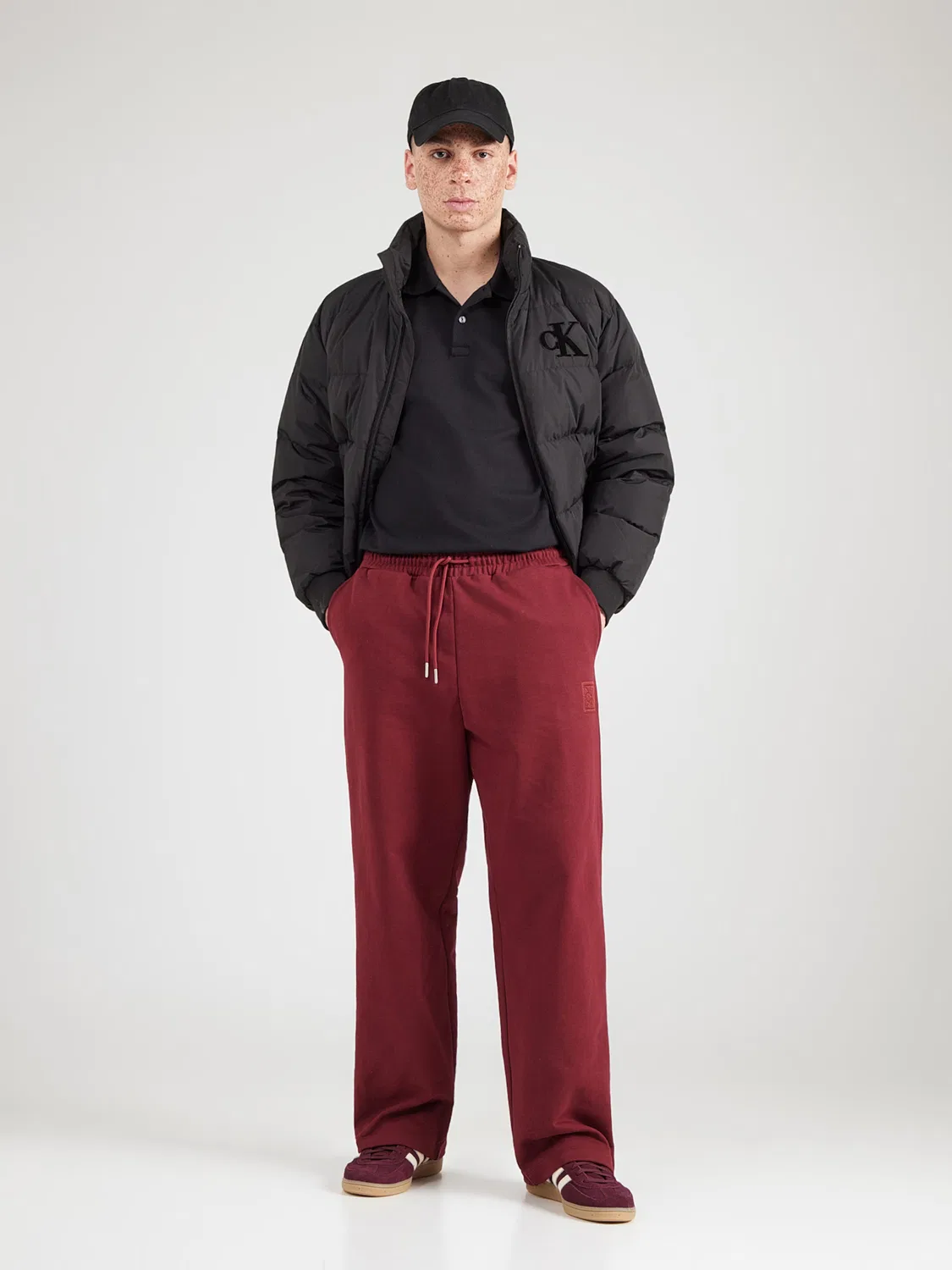 Свободные брюки Calvin Klein огненно-красного цвета — фото 3