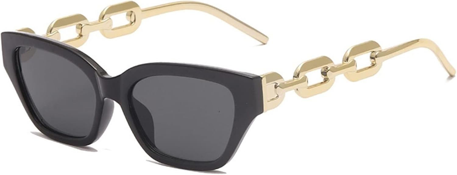 

Декоративные солнцезащитные очки с металлической цепочкой для мужчин и женщин, для использования на открытом воздухе, в форме «кошачьих глаз» (цвет: D, размер: средний) MTZJH, One Color