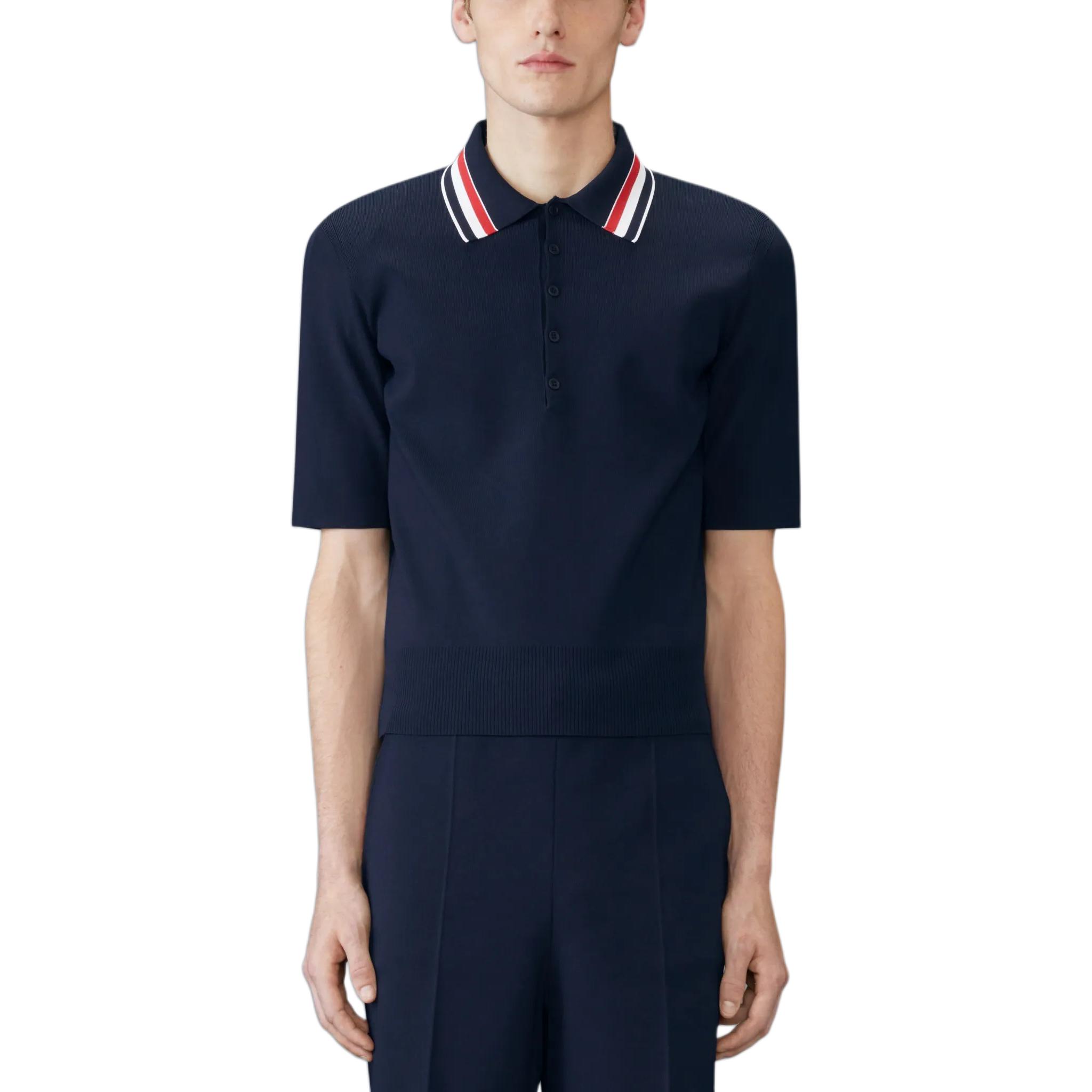 

Растягивающаяся теннисная поло THOM BROWNE, синий