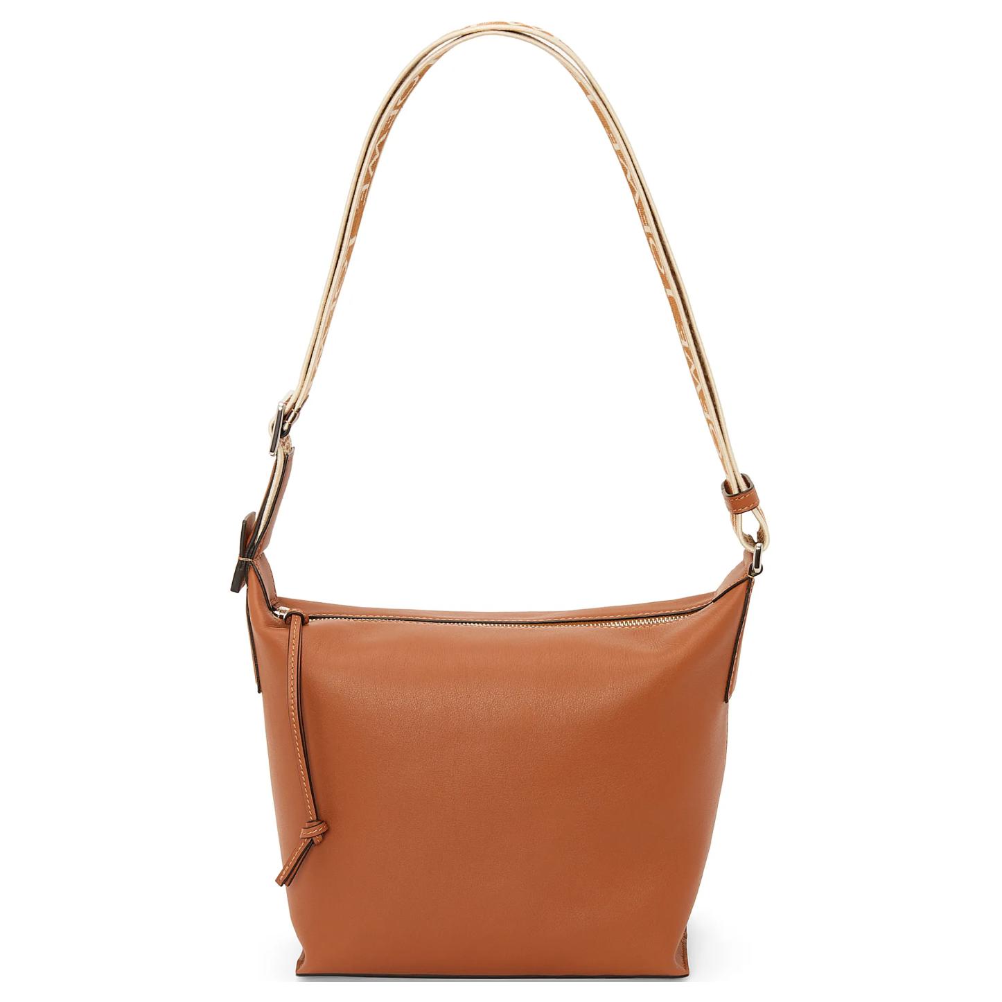 

Кожаная наплечная сумка cubi, маленькая мужская кроссбоди сумка tan LOEWE