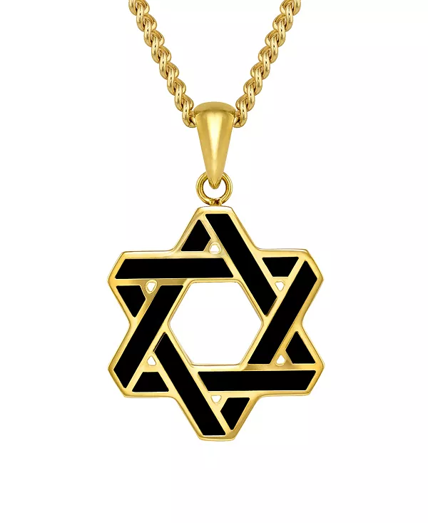 

Мужской кулон «Звезда Давида» с синей шпинелью из стерлингового серебра Vincero, gold