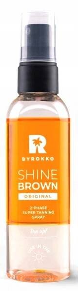 Byrokko Shine Brown 2-Phase Tanning, спрей для глубокого загара, 100 мл — фото 2