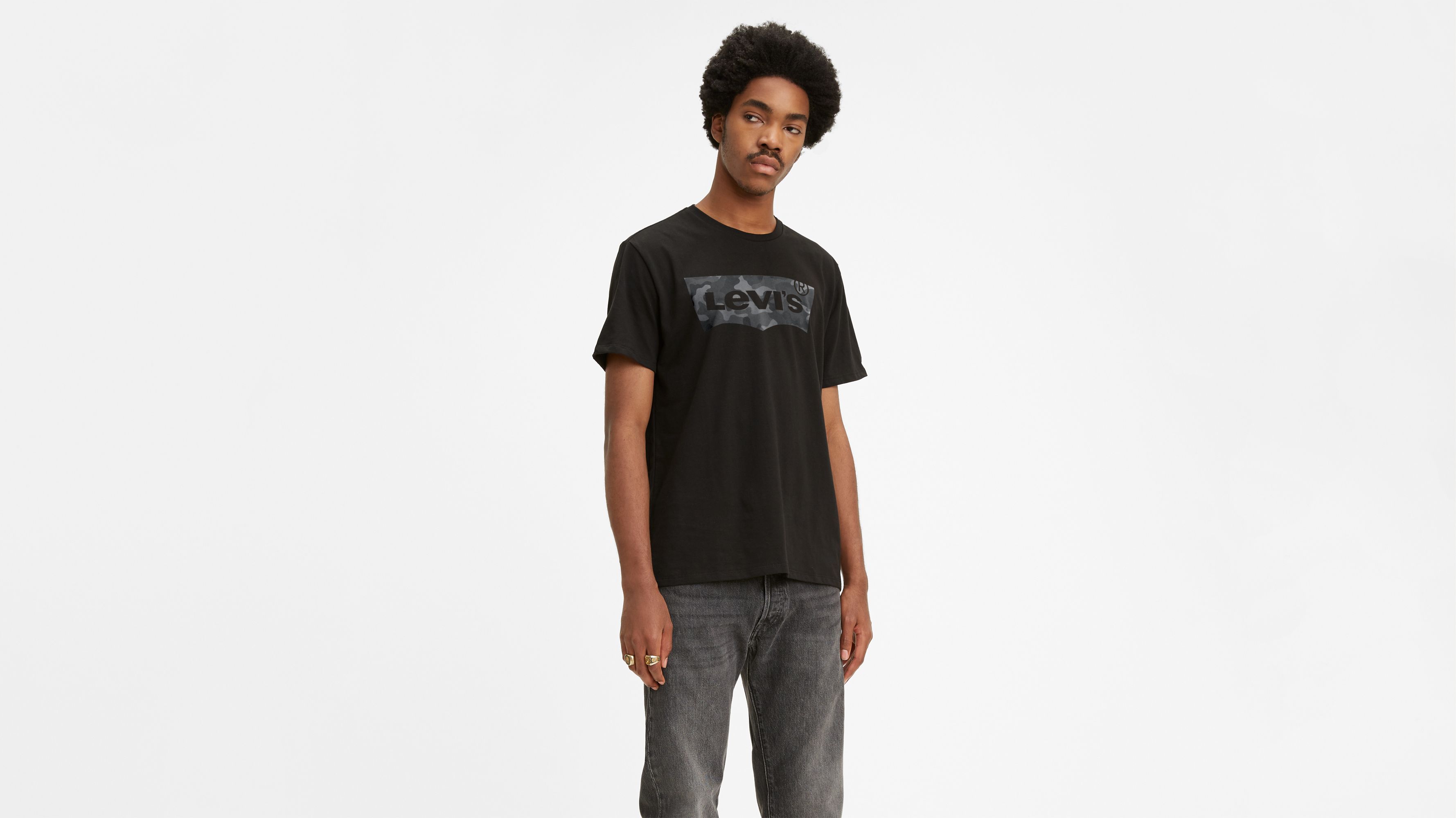 

Футболка с коротким рукавом и графическим принтом Levi's, Mineral Black - Black