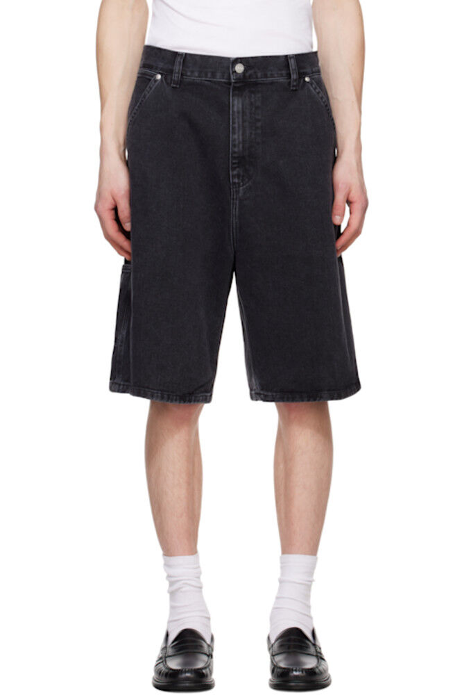 

Черные джинсовые шорты с заклепками Carhartt Work In Progress