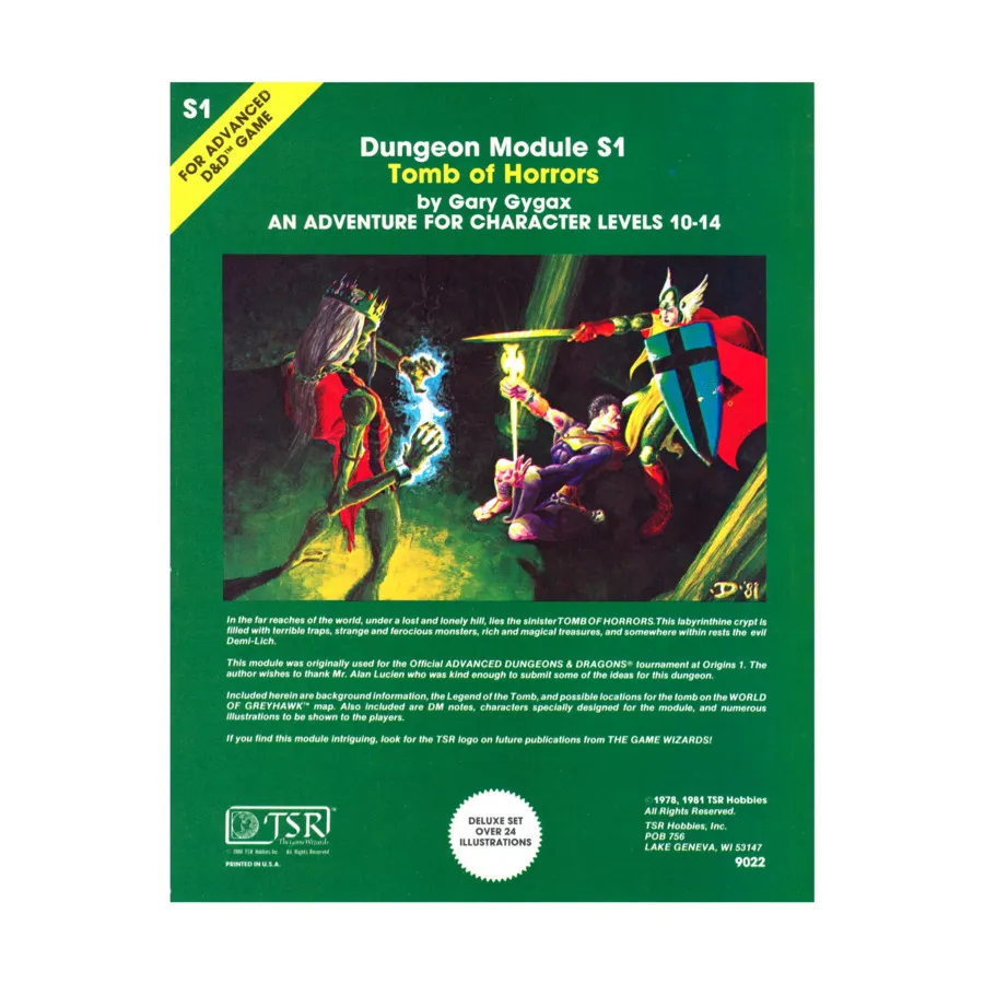 

Модуль Tomb of Horrors (6th Printing, Green), Advanced Dungeons & Dragons (1st Edition) - Modules & Adventures - S Series