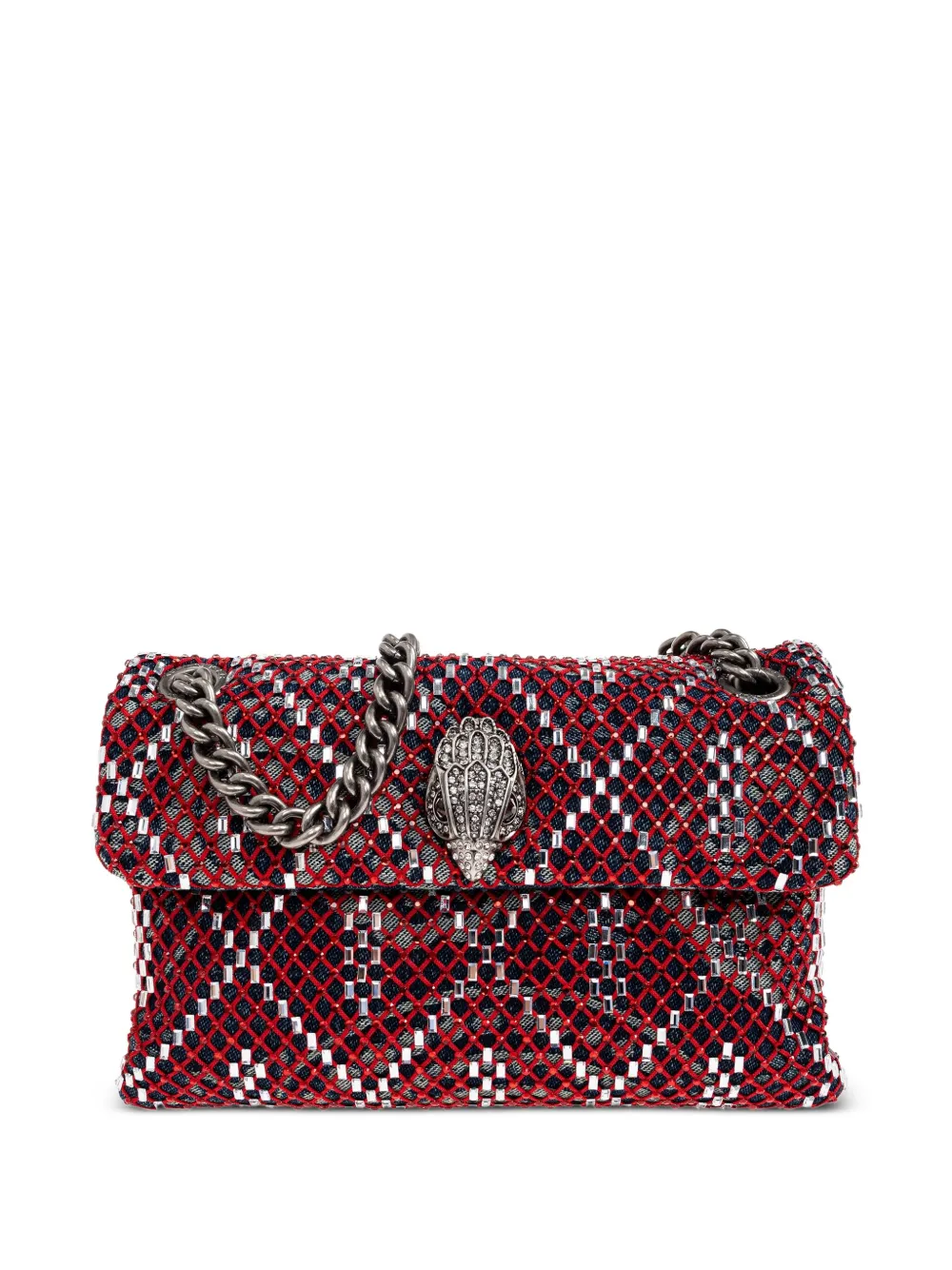 

Мини-сумка через плечо Kensington с кристаллами Kurt Geiger London, красный