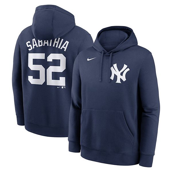 Толстовка с капюшоном New York Yankees с именем и номером игрока CC Sabathia Nike — фото 2