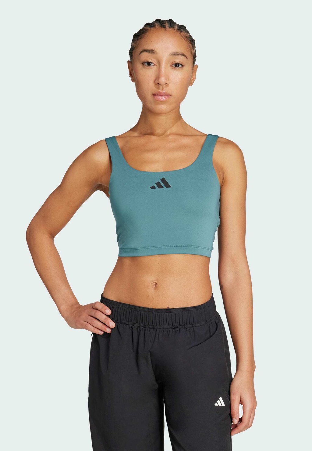 

Спортивный бюстгальтер POWER TANK Adidas Performance, цвет Preloved Teal