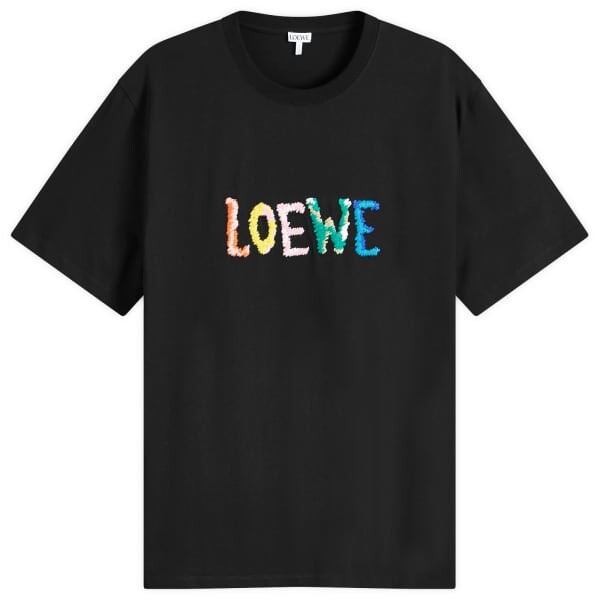 

Футболка с вышитым логотипом Loewe, черный