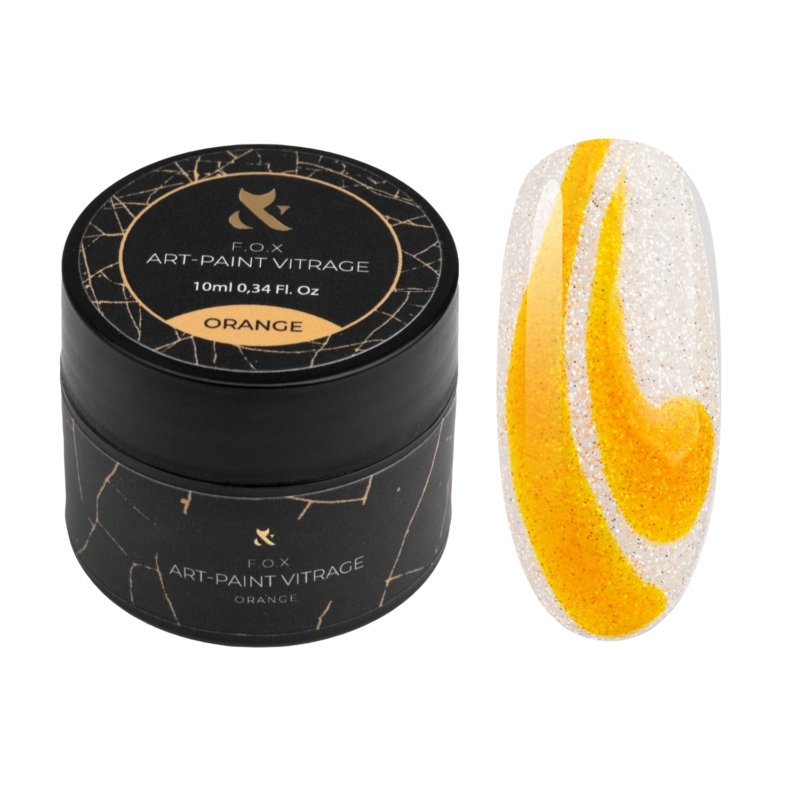 

Fox Art Paint Vitrage Orange 10 мл Гель для ногтей TM F.O.X