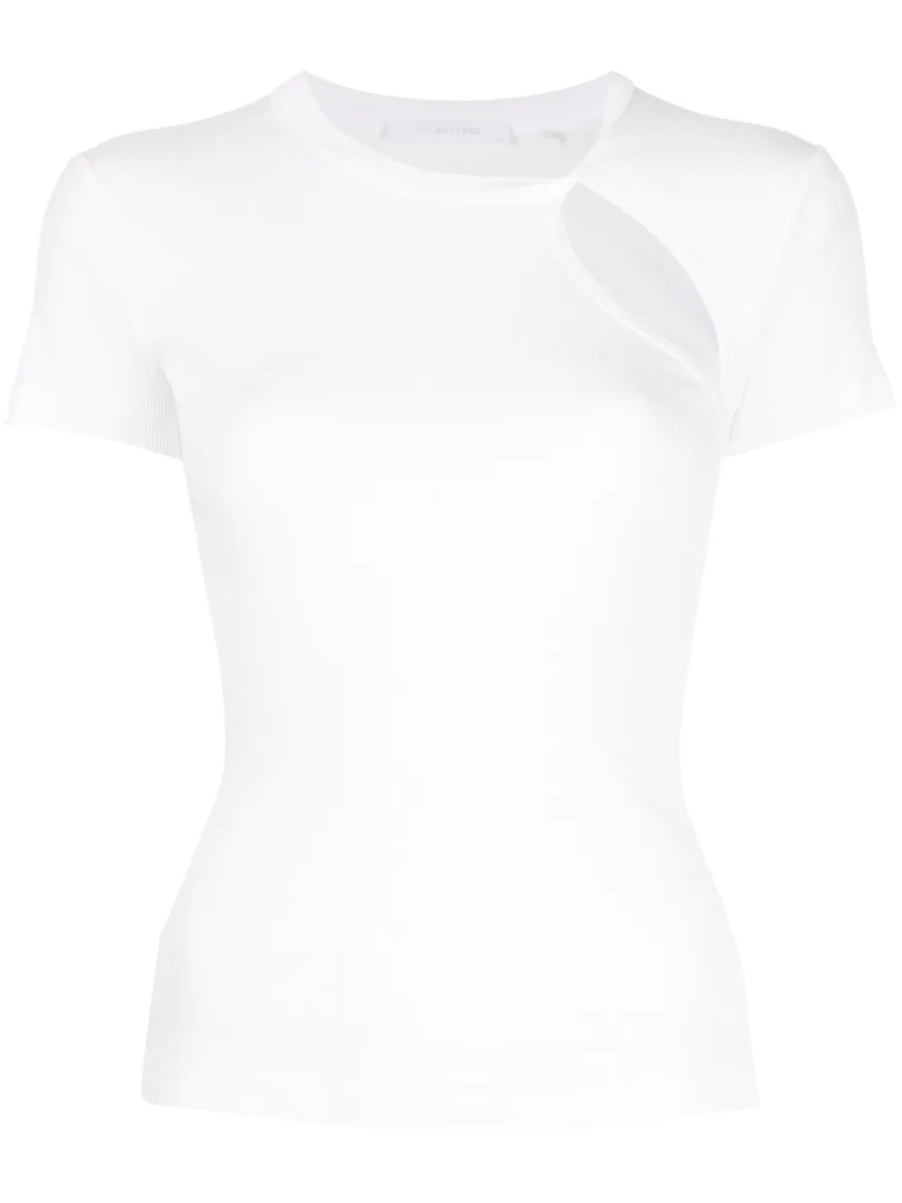 

Топ асимметричного кроя с короткими рукавами Helmut Lang, белый