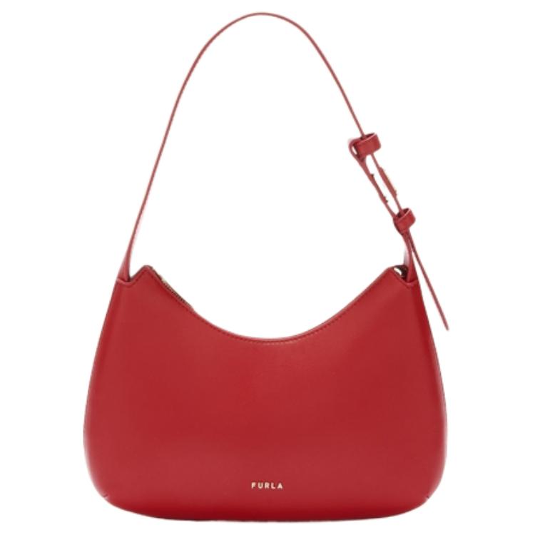

Furla Кожаная сумка через плечо малая женская черная серая белая красная, Red