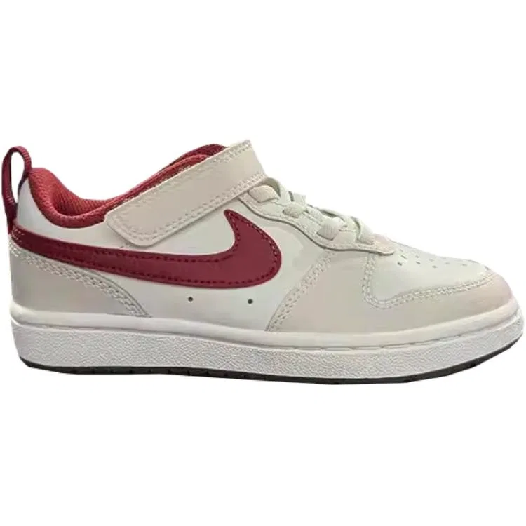 Кроссовки для скейтбординга Court Borough Low top Kids', бежево-красные, для детей 3-7 лет Nike, Beige Red — фото 3