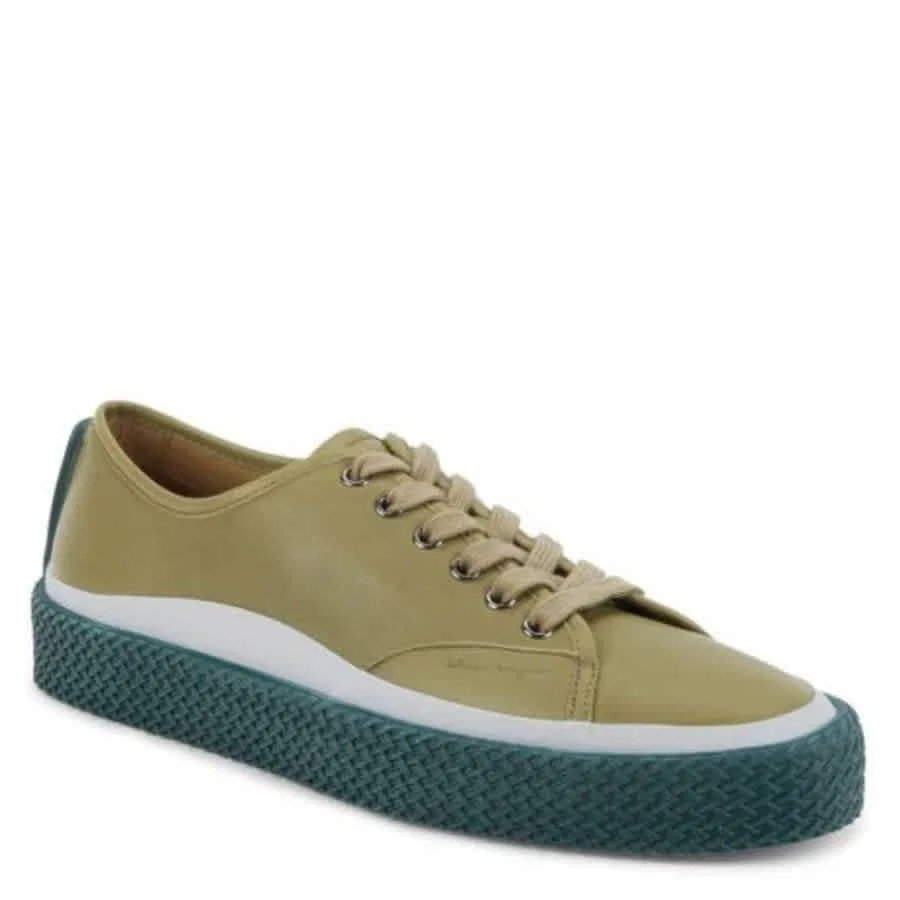 Кроссовки Ferragamo Storm из натуральной кожи Salvatore Ferragamo, темно-ярко-зеленый — фото 2