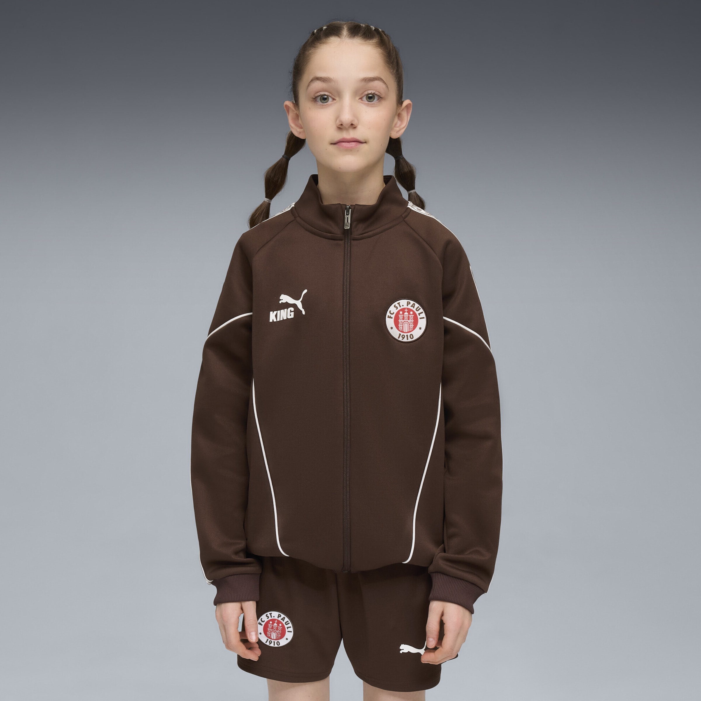 PUMA Спортивная куртка 'FC St. Pauli King Anthem' в коричневом цвете — фото 3