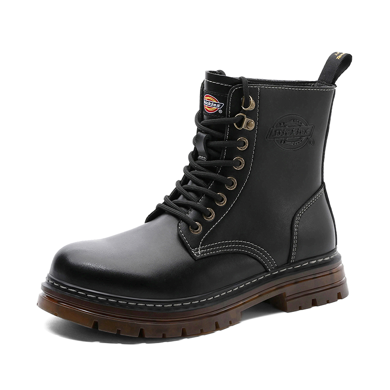 Мужские кожаные ботинки Dickies Martin с контрастной строчкой — фото 4