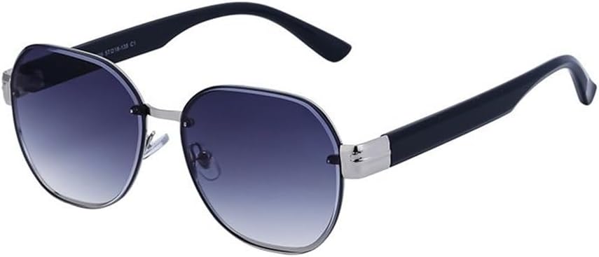 

Женские солнцезащитные очки без оправы круглой формы, роскошные винтажные солнцезащитные очки неправильной формы для мужчин, металлические оправы, очки с защитой от УФ-излучения UV400 TYUVIVO, C1doublegray