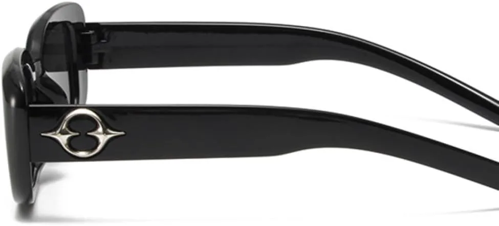 

Винтажные черные квадратные солнцезащитные очки для женщин 2027 года, маленькие прямоугольные солнцезащитные очки, женские солнцезащитные очки UV400 MTZJH, C01