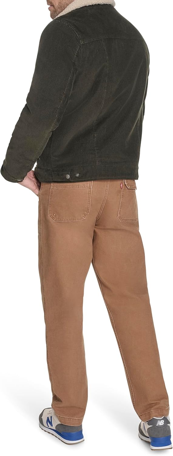 Мужская джинсовая куртка Levi's Cotton Trucker, Dark Olive Corduroy — фото 4