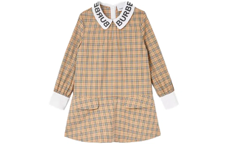 Платье детское короткое Burberry бежевое