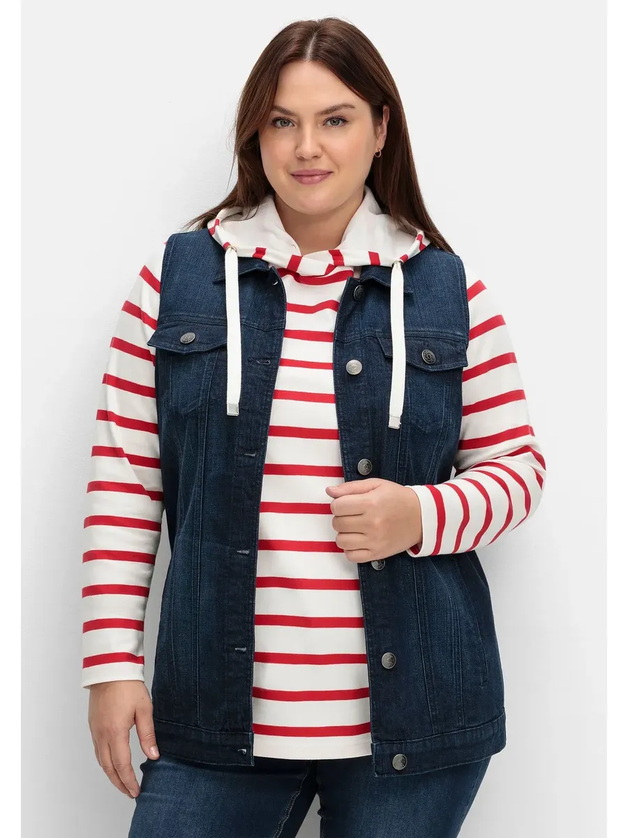 

Джинсовый жилет Sheego "больших размеров", удлиненной, индивидуальной формы, синий