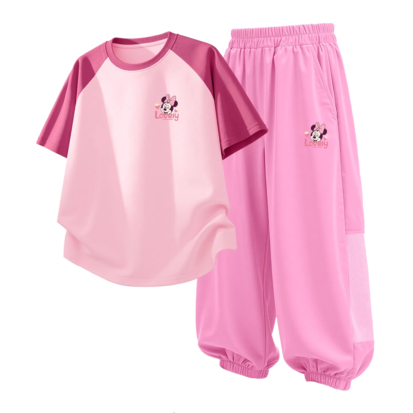 Детский спортивный костюм Casual Sportswear 2 Piece Set Disney, Di Xin Sweet K Berry Pink+Di Xin Sweet K Strawberry Pink