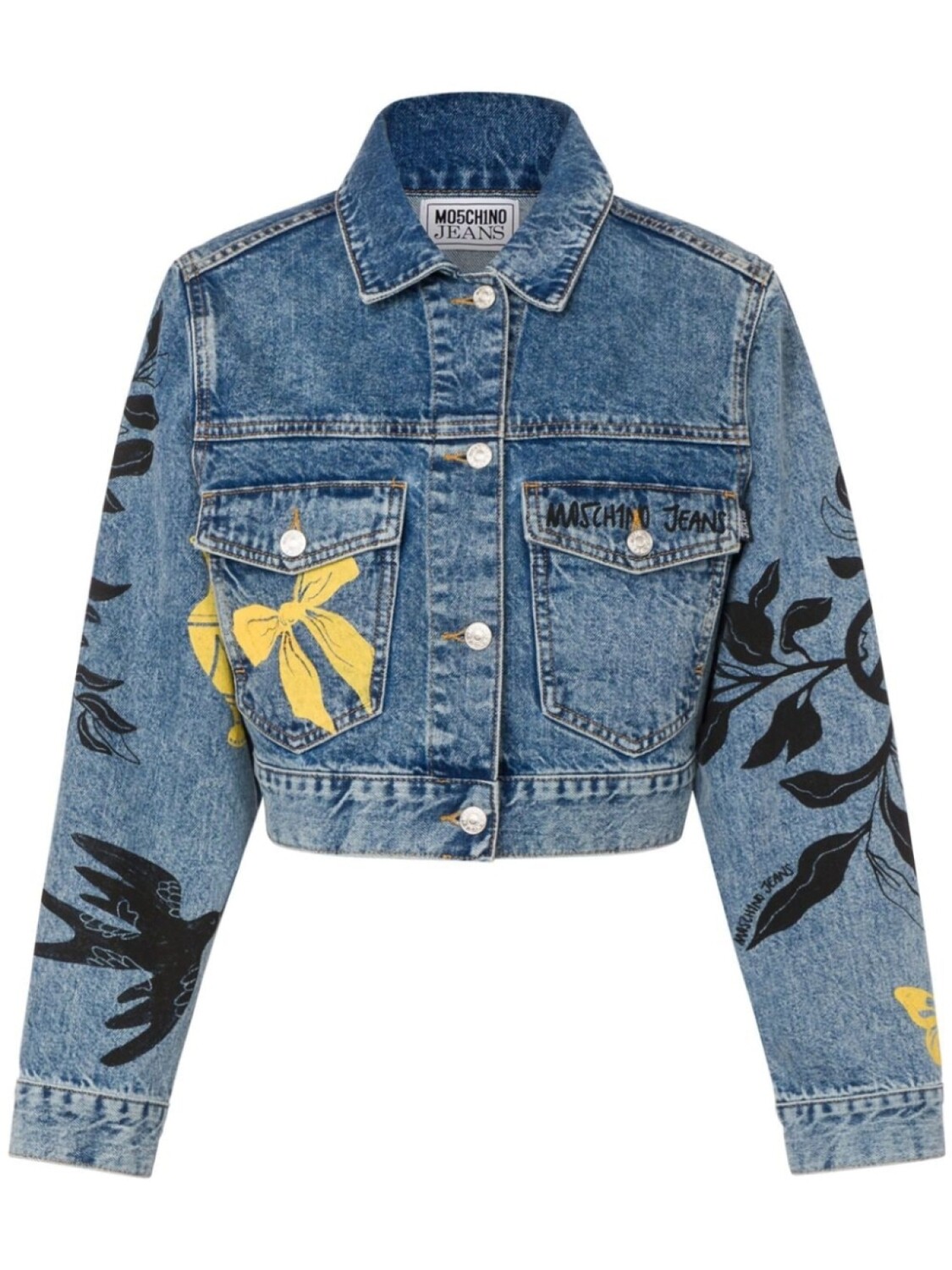 

MOSCHINO JEANS джинсовая куртка с графичным принтом, синий
