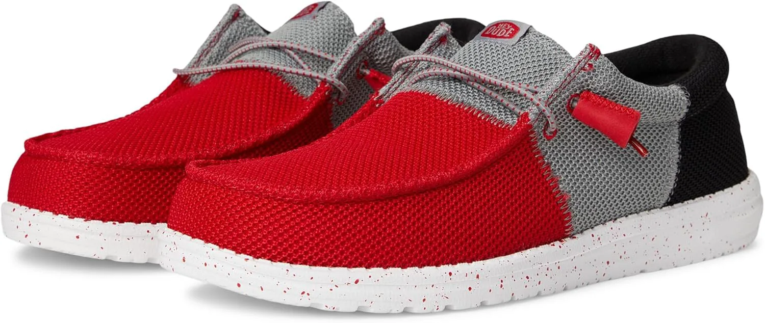 

HEYDUDE Mens Wally Tri Varsity Mesh, красный/серый