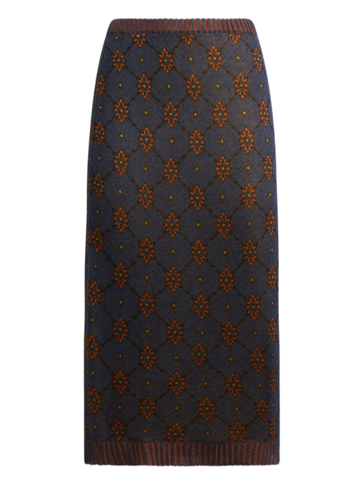 

ETRO юбка миди с узором, черный