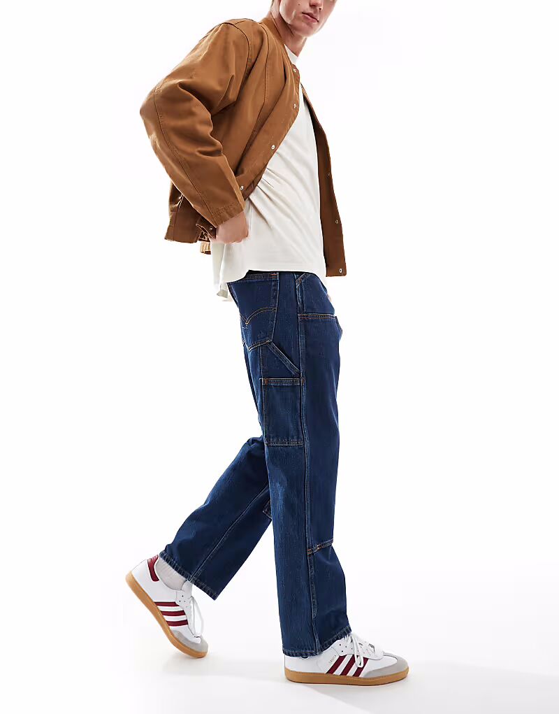 

Джинсы свободного кроя Workwear 565 с двойным коленом темно-синего цвета Levi'S