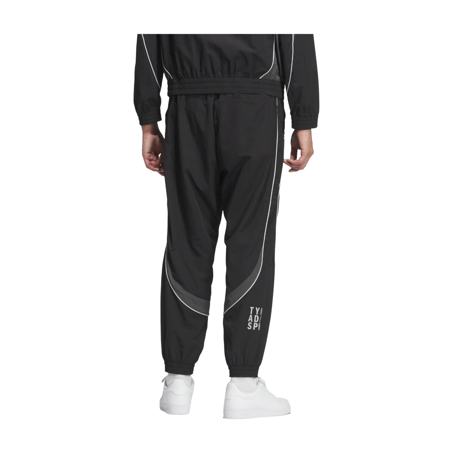 Брюки Adidas Brand Love Loose Fit Light Woven Pants 'Black Grey Six' — фото 3