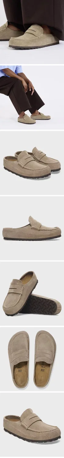 Мужские мокасины Naples Wrap Leve, тауп, от Birkenstock — фото 2