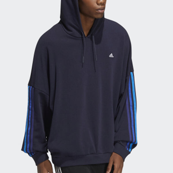 Толстовка Men's adidas Contrasting Colors Stripe Sports Ink Blue, мультиколор — фото 4