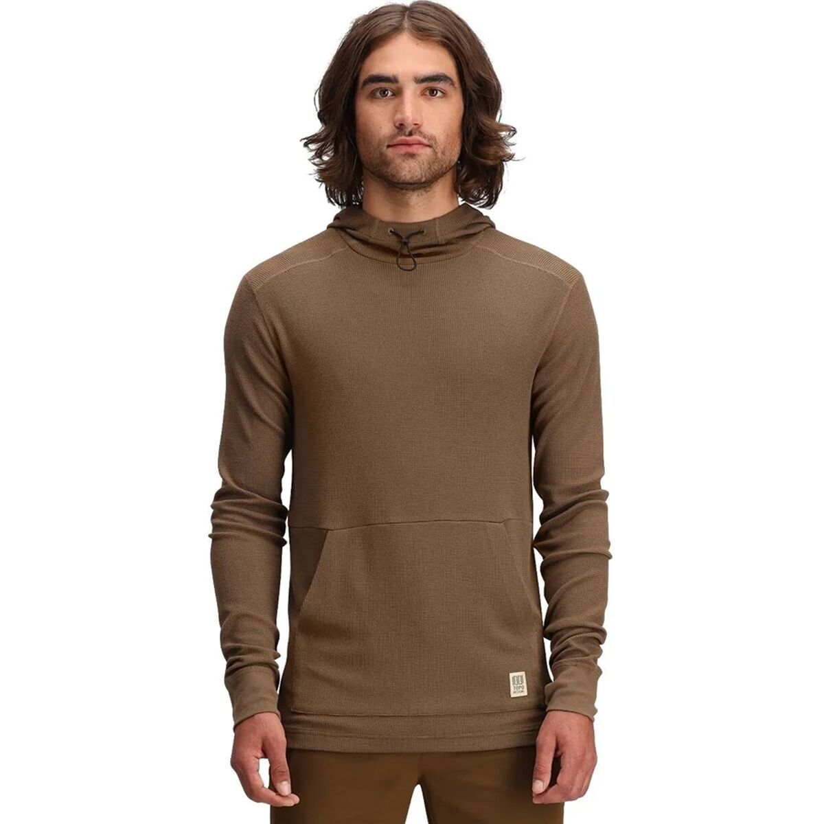

Глобал худи из вафельной ткани Topo Designs, цвет desert palm