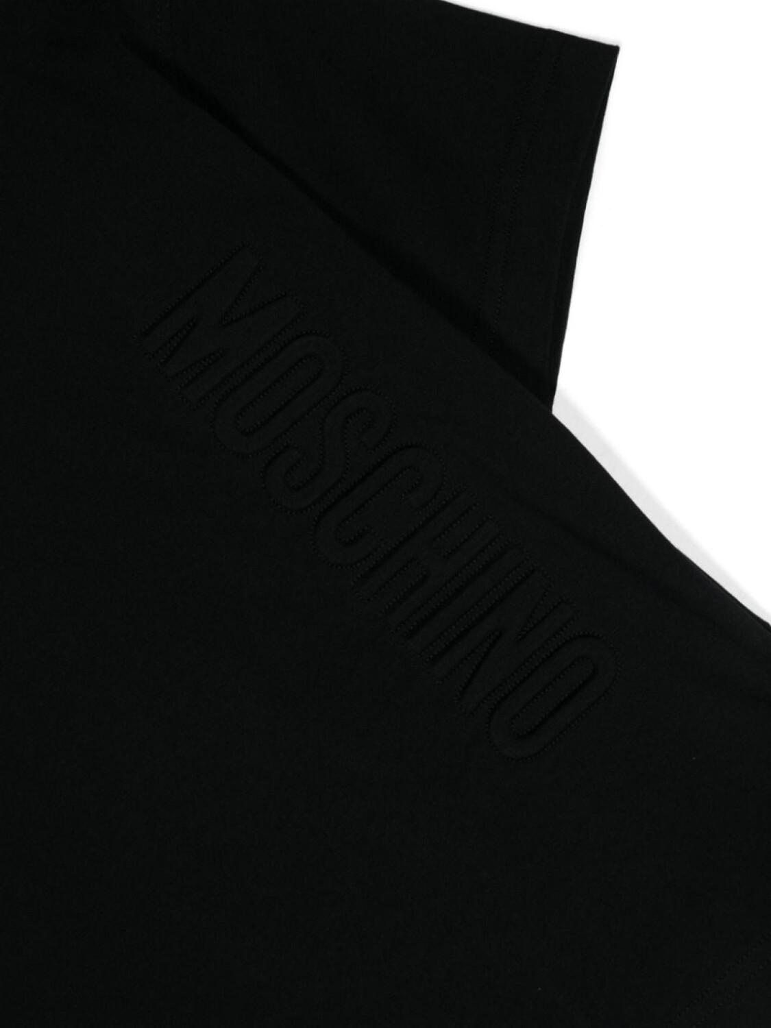 Moschino Kids футболка с тисненым логотипом, черный — фото 3
