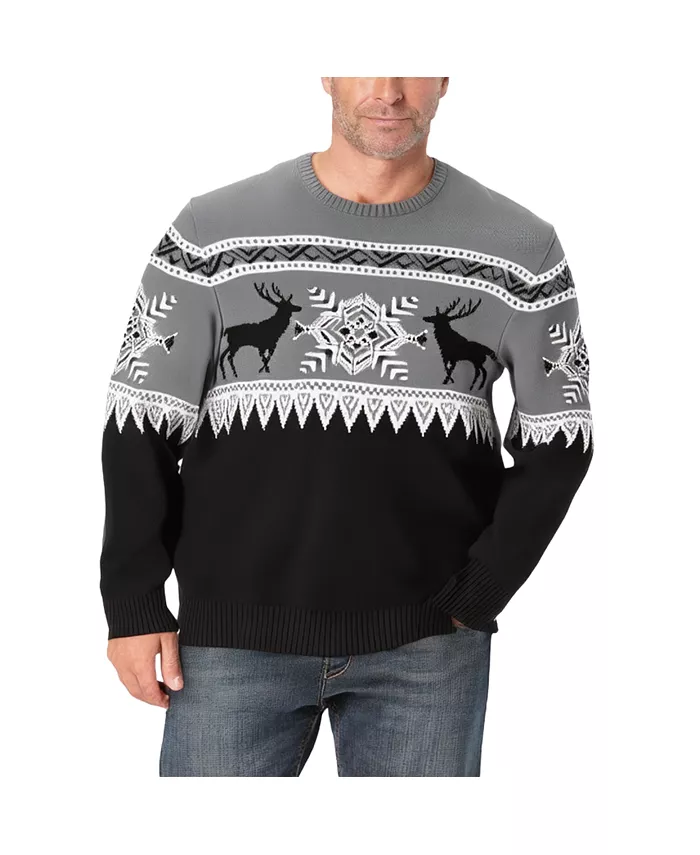 

Мужской праздничный свитер с круглым вырезом Holiday Crewneck KingSize, мультиколор