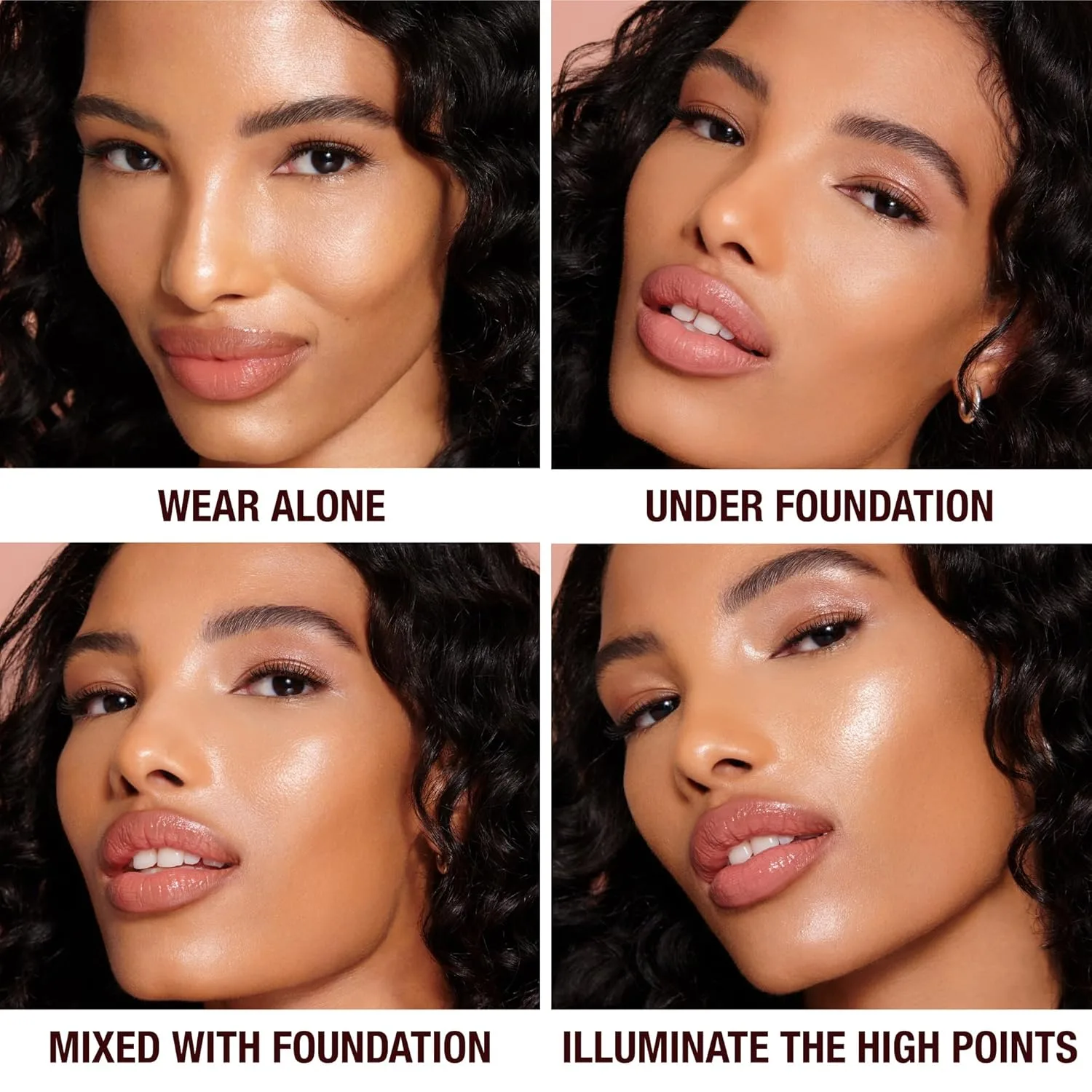 Charlotte Tilbury Hollywood Flawless Filter - универсальный праймер, бустер для сияния и жидкий хайлайтер с легким покрытием для гладкой кожи, 5 Tan - Golden peach shade for tan skin tones — фото 4