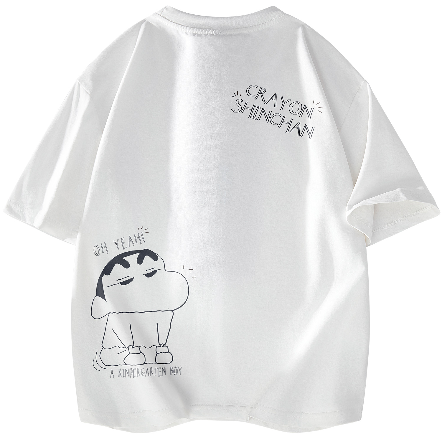 

Футболка с коротким рукавом унисекс Crayon Shinchan, белая [Baby's Breath Улучшенная]