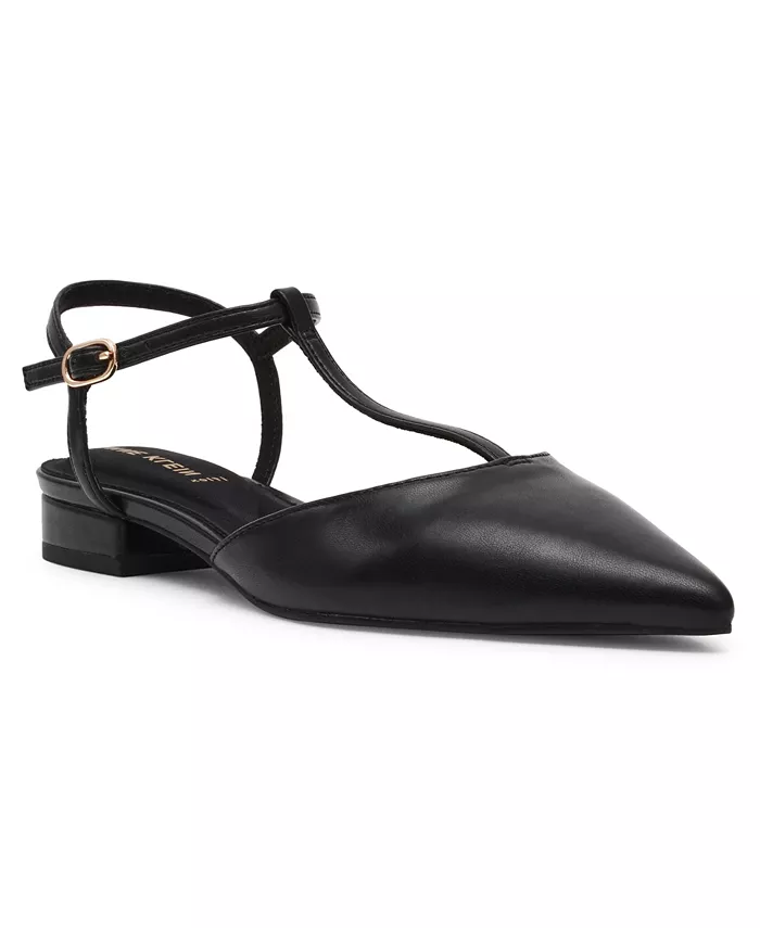 Женские балетки Emily с мысом и Т-образной перемычкой Anne Klein, коричневый