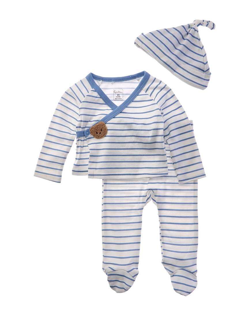 

Комплект Quiltex Little Bear из 2 предметов: кардиган и шапочка, белый