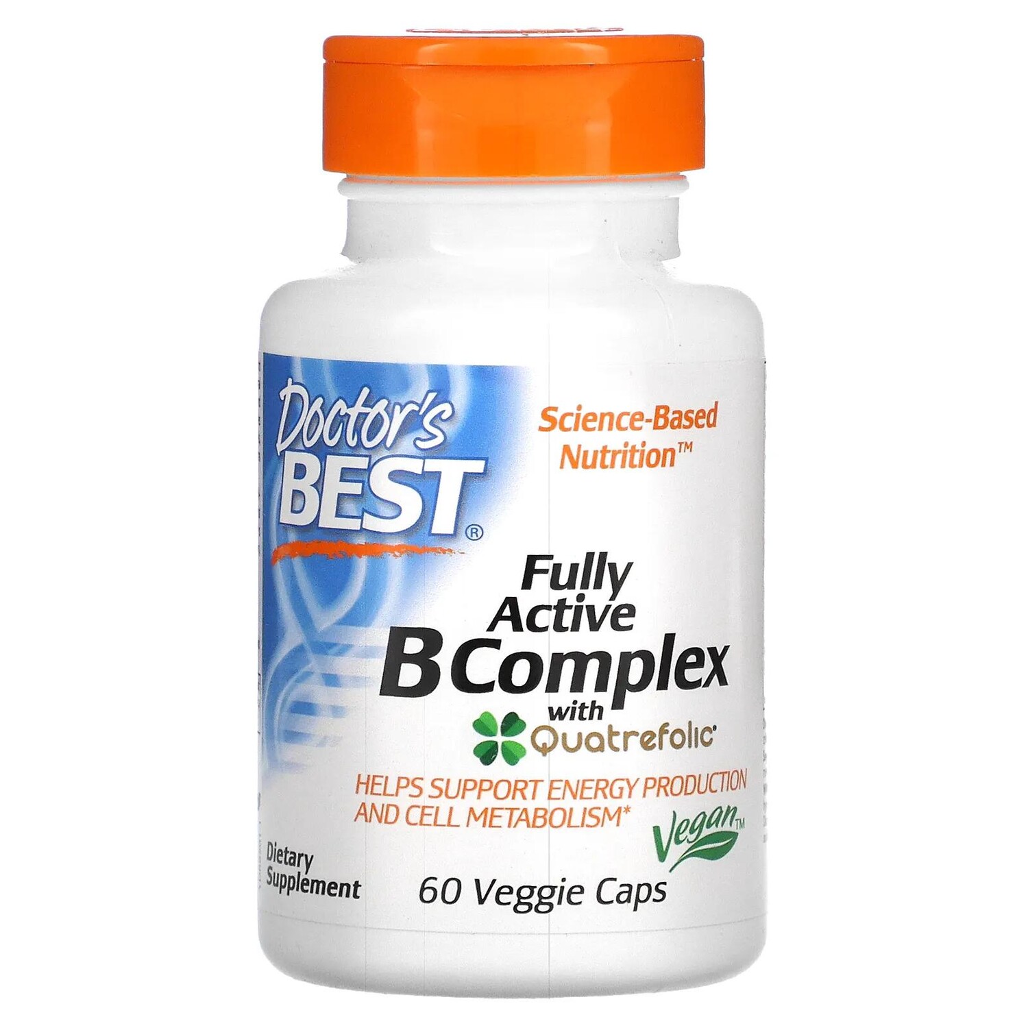 

Doctor's Best Полностью активный комплекс витамина В с Quatrefolic 60 капсул