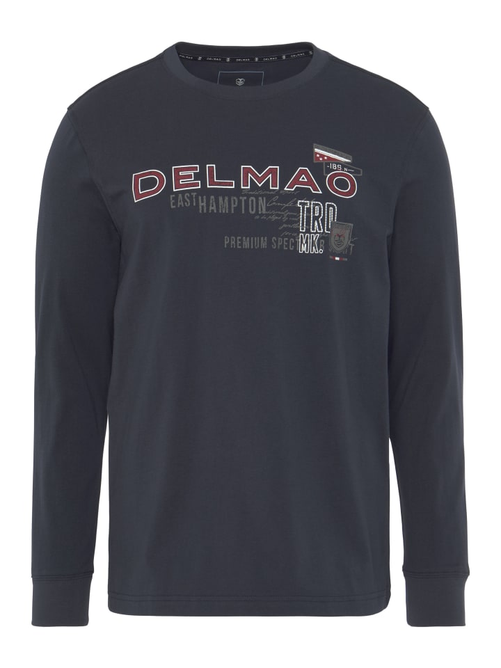 

Рубашка с длинным рукавом Delmao, темно-синий