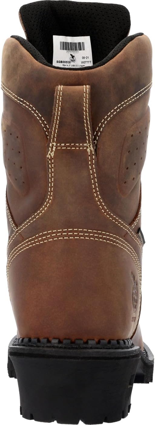 Мужские ботинки Georgia Boot USA Logger водонепроницаемые, 9.5 Crazy Horse — фото 4