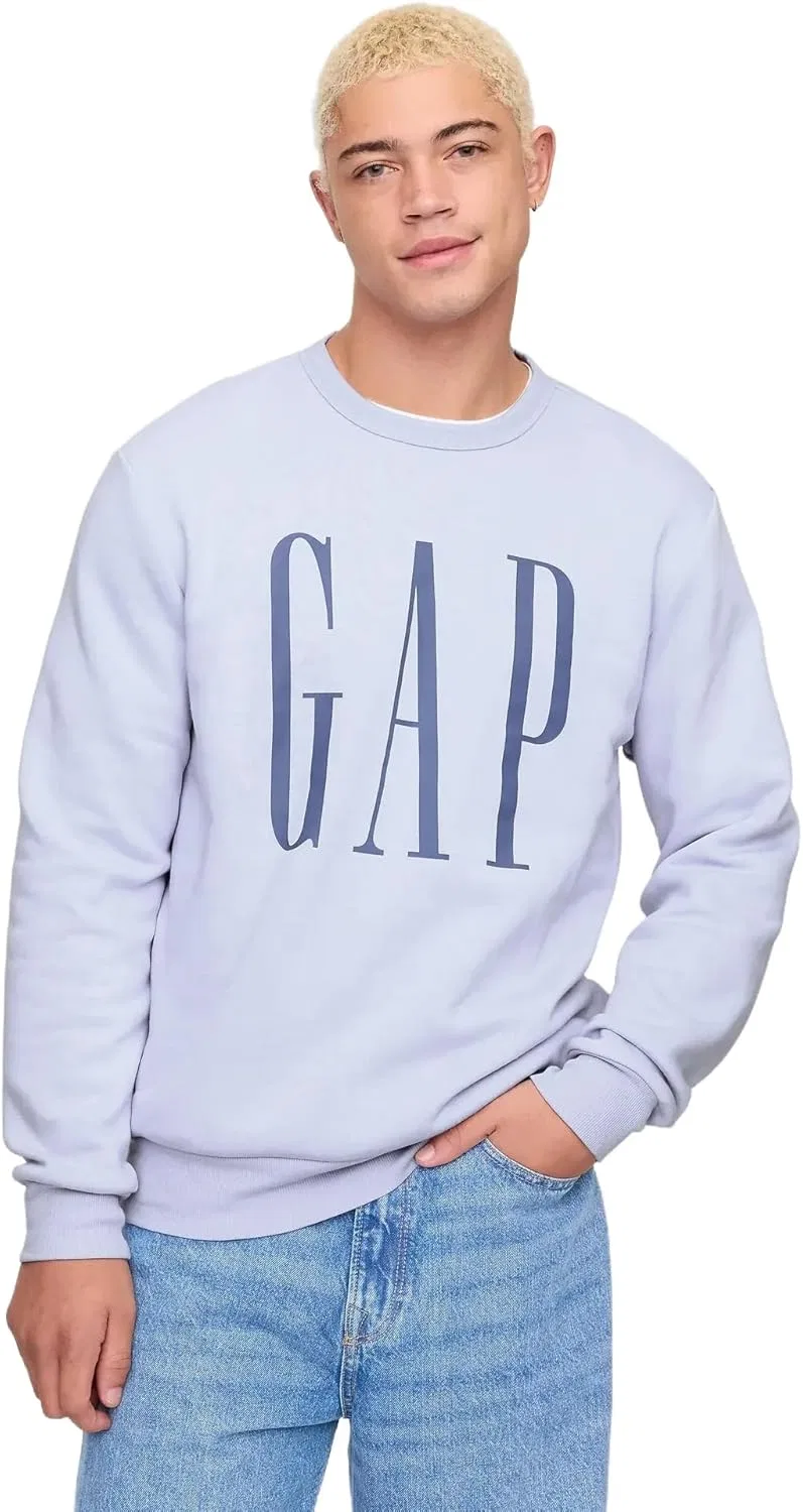 Свитшот мужской с логотипом GAP, цвет Jet Stream Blue