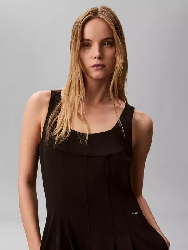 Комбинезон без рукавов из крепа для дайвинга, черный Calvin Klein — фото 2