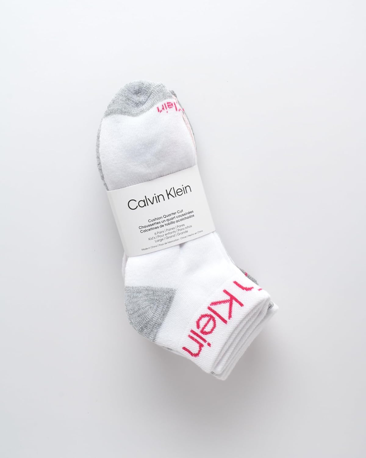Носки Calvin Klein для девочек, 6 шт., эластичные, с мягкой подошвой, с поддержкой свода стопы, White Multi — фото 2