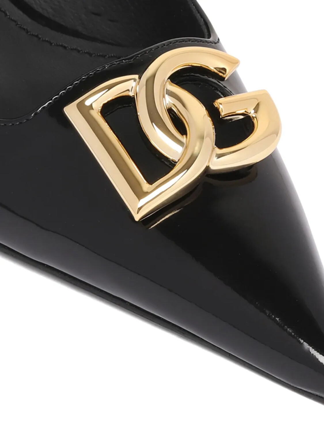 Туфли-лодочки Dolce & Gabbana 90 мм с логотипом, черный — фото 4