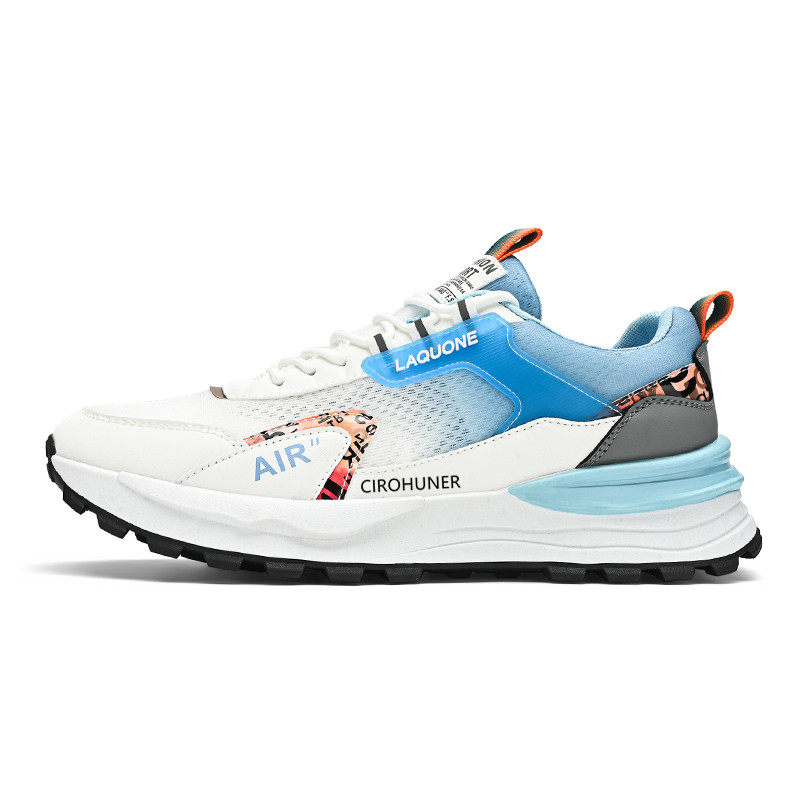 

CIROHUNER Мужские дышащие устойчивые к истиранию низкие кеды Aqua, цвет Aqua